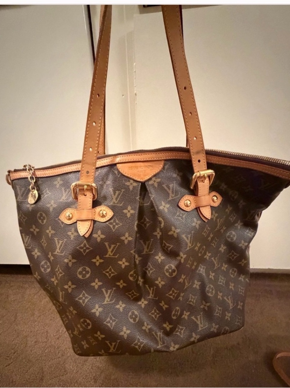 Authentic Louis Vuitton Palermo 2way/crossbody Travel Tote pristine int/ canvas